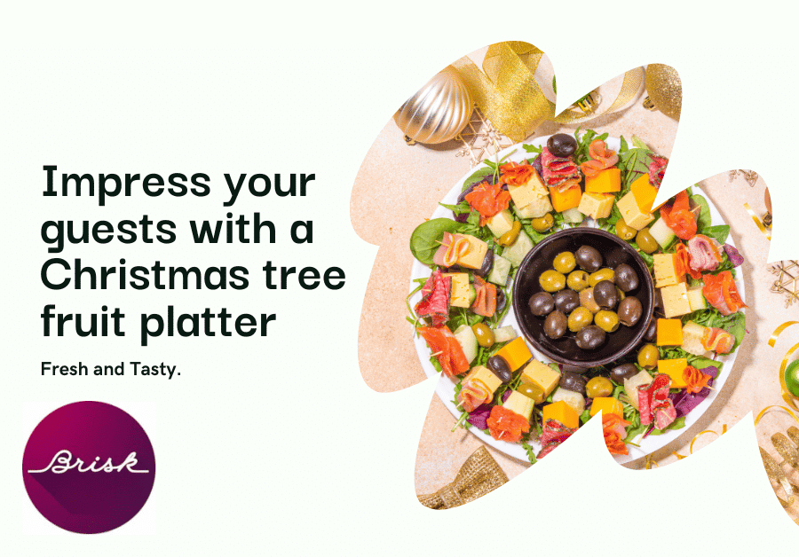 Christmas tree fruit platter
